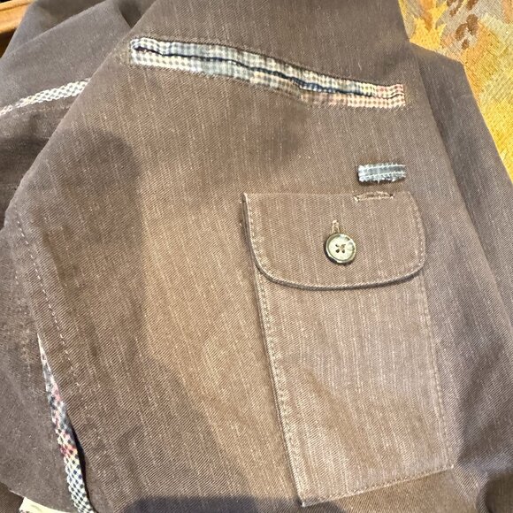 Kroon Chocolate Brown Faded Stripe Vintage Blazer - Picture 9 of 12